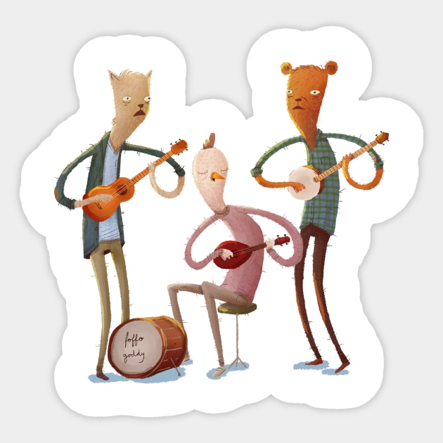 The Animal Trio Sticker by edwardbrends